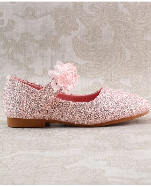 Cute Walk by Babyhug Ballerina with Corsage Applique & Glitter - Pink