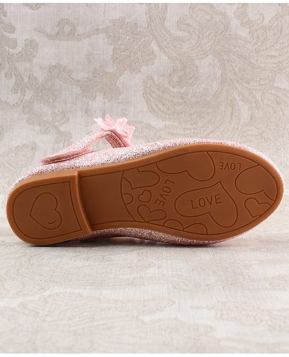 Cute Walk by Babyhug Ballerina with Corsage Applique & Glitter - Pink