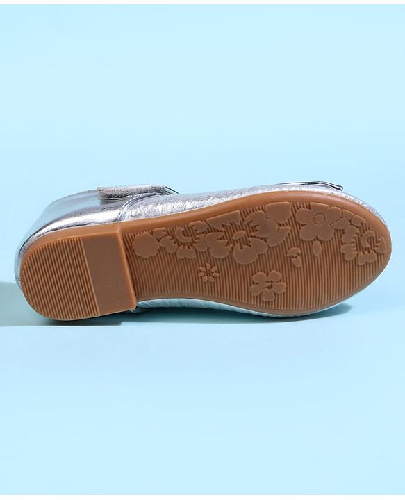 Cute Walk by Babyhug Velcro Closure Ballerina With Bow Applique - Golden