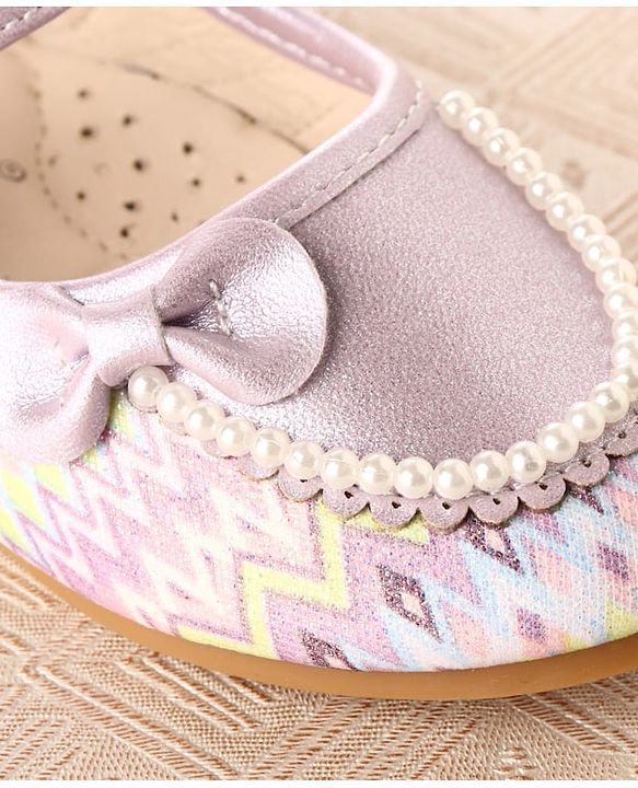 Cute Walk by Babyhug Ballerina With Bow & Pearl Applique - Pink