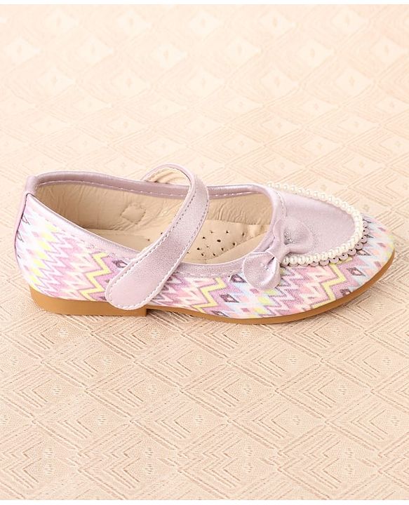 Cute Walk by Babyhug Ballerina With Bow & Pearl Applique - Pink