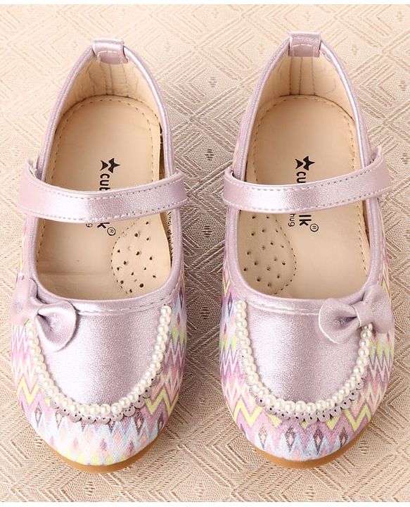 Cute Walk by Babyhug Ballerina With Bow & Pearl Applique - Pink