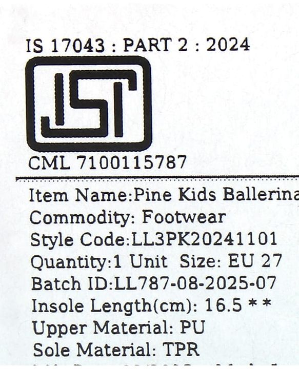 Pine Kids Buckle Closure Closed Toe Ballerina with Bow Applique - Black