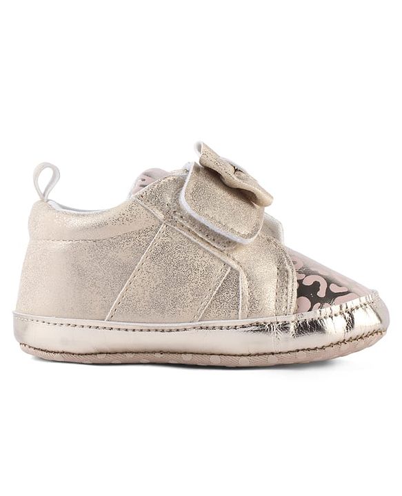 Cute Walk by Babyhug Booties With Velcro Closure & Bow Applique - Pink