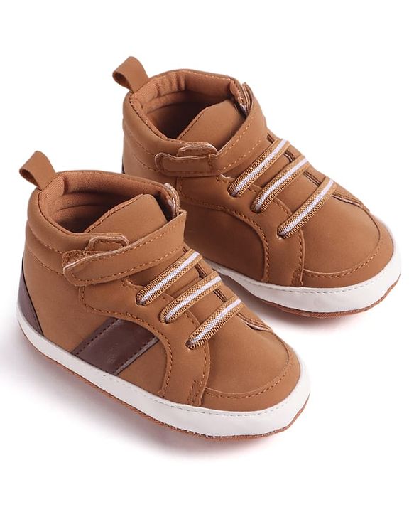 Cute Walk by Babyhug Velcro Closure Booties - Khaki