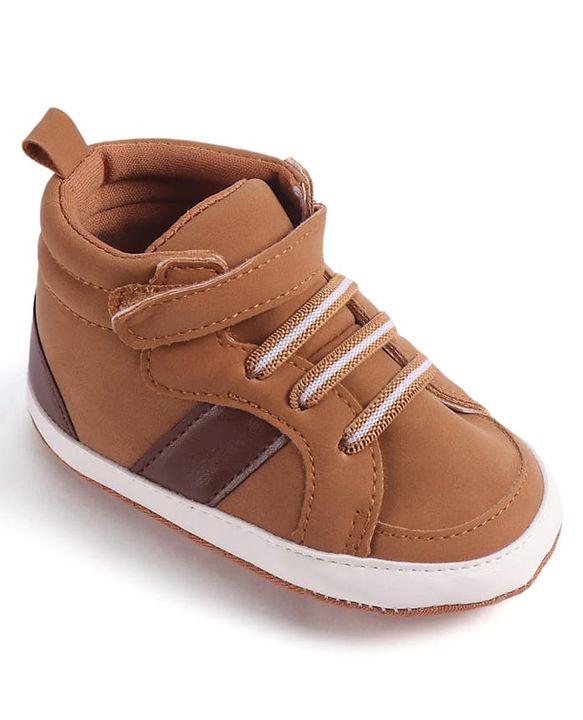 Cute Walk by Babyhug Velcro Closure Booties - Khaki
