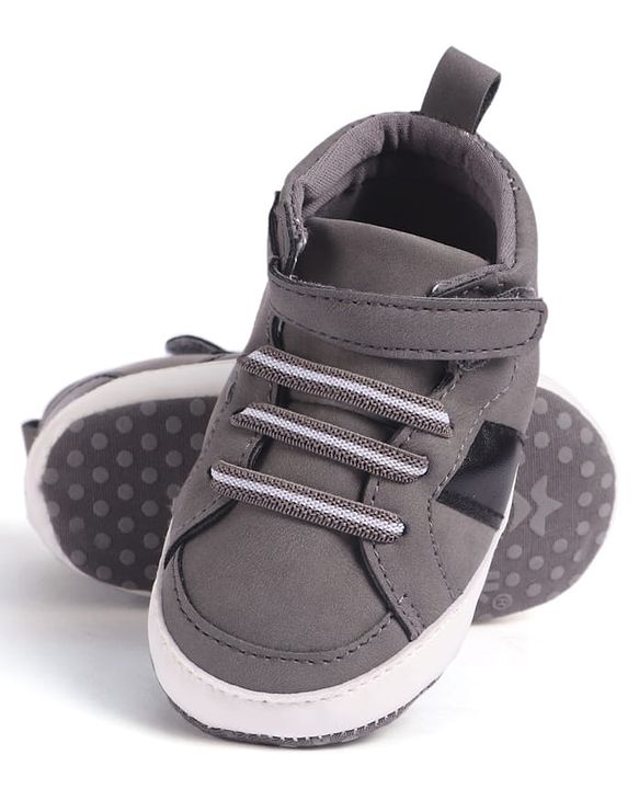 Cute Walk by Babyhug Velcro Closure Booties - Grey