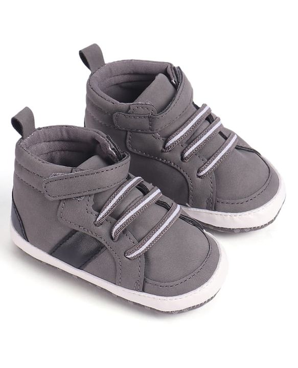 Cute Walk by Babyhug Velcro Closure Booties - Grey