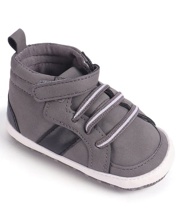 Cute Walk by Babyhug Velcro Closure Booties - Grey
