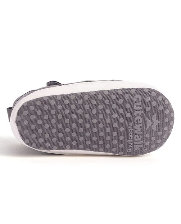 Cute Walk by Babyhug Velcro Closure Booties - Grey