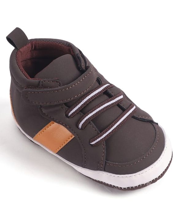 Cute Walk by Babyhug Velcro Closure Booties - Khaki