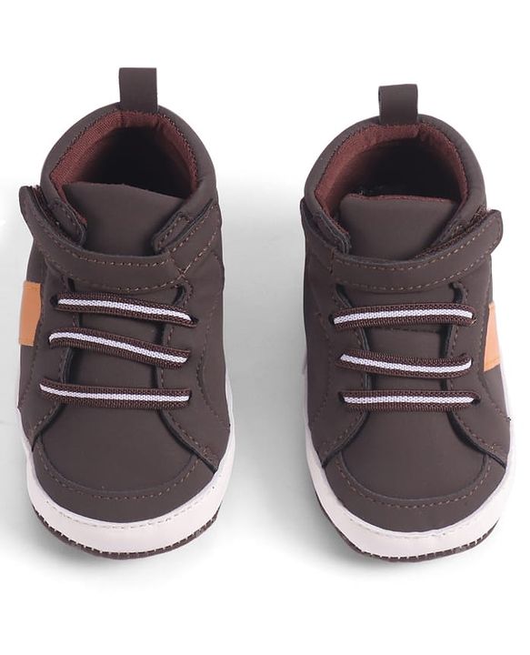 Cute Walk by Babyhug Velcro Closure Booties - Khaki