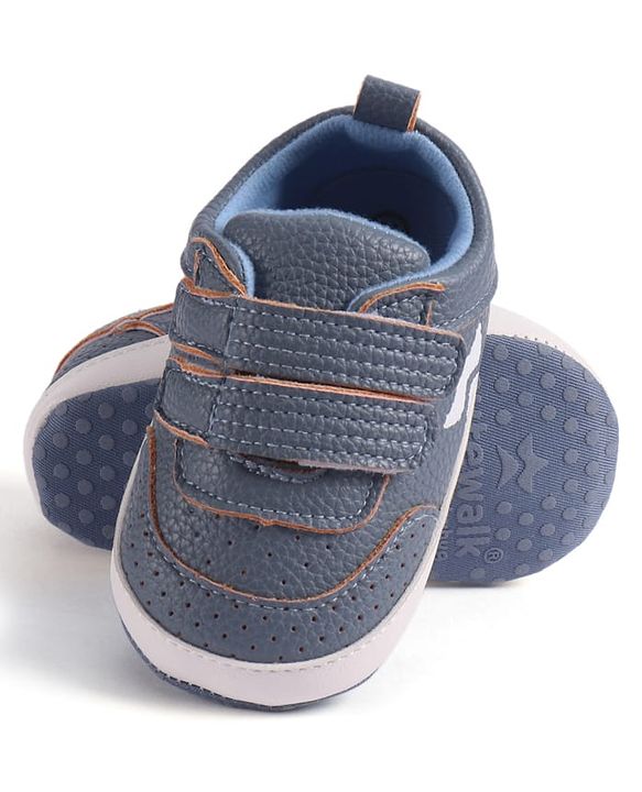 Cute Walk by Babyhug Velcro Closure Booties - Blue