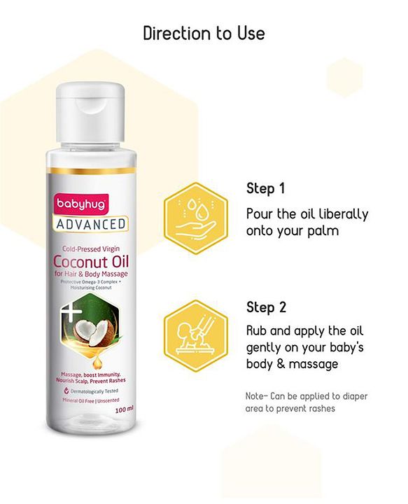 Babyhug Advanced Cold-Pressed Virgin Coconut Oil - 100 ml