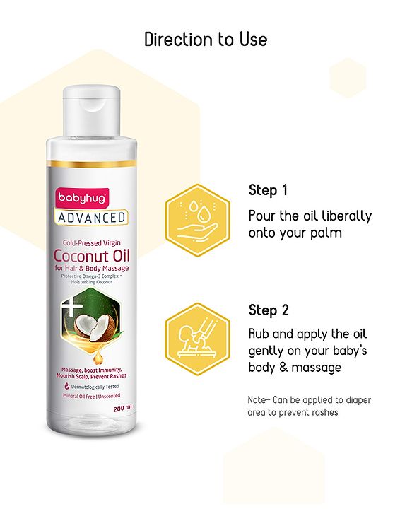Babyhug Advanced Cold-Pressed Virgin Coconut Oil 200 ml