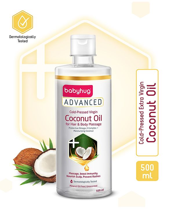 Babyhug Advanced Cold-Pressed Virgin Coconut Oil - 500 ml
