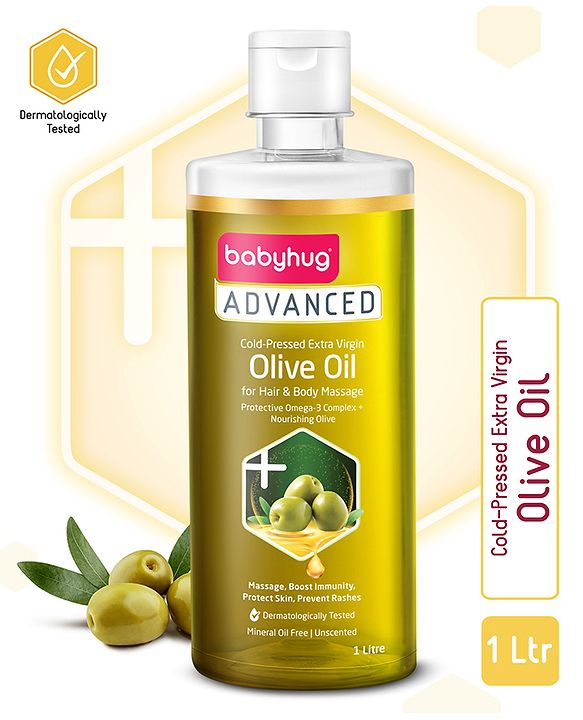 Babyhug Advanced Cold-Pressed Virgin Olive Oil - 1 Ltr