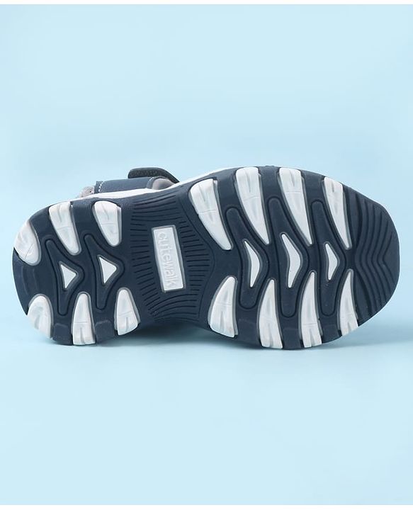 Cute Walk by Babyhug Velcro Closure Solid Sandals - Blue