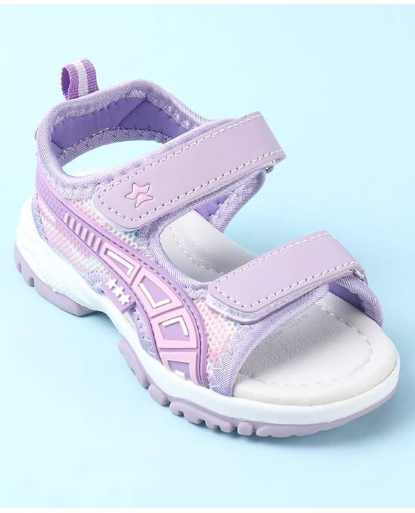 Cute Walk by Babyhug Sandals with Velcro Closure & Star Design - Pink