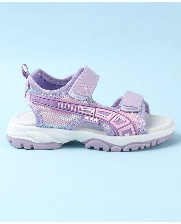 Cute Walk by Babyhug Sandals with Velcro Closure & Star Design - Pink