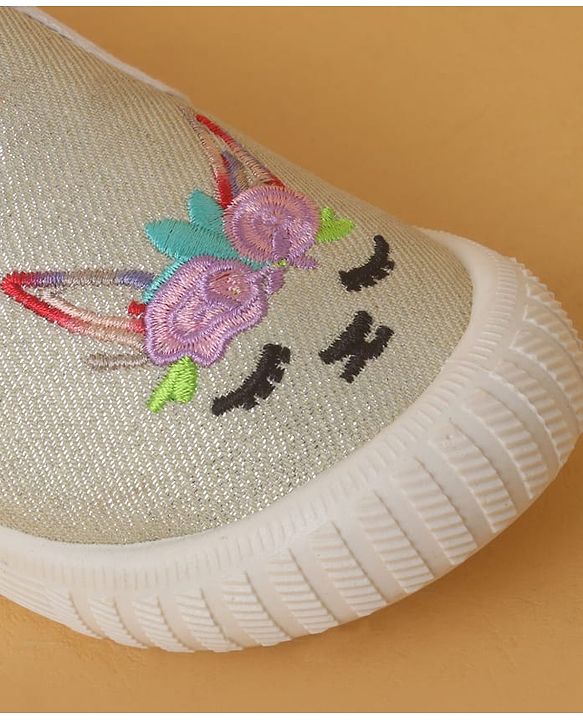 Cute Walk by Babyhug Slip On Casual Shoes with Kitty Embroidery - Pink
