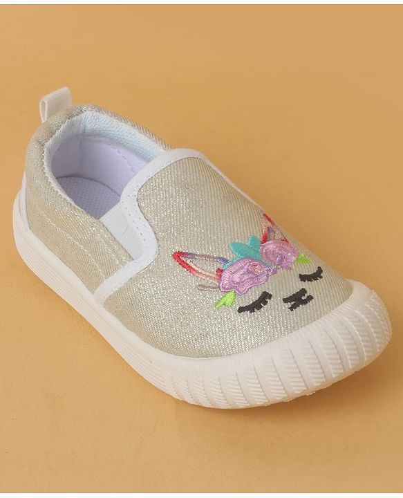 Cute Walk by Babyhug Slip On Casual Shoes with Kitty Embroidery - Pink