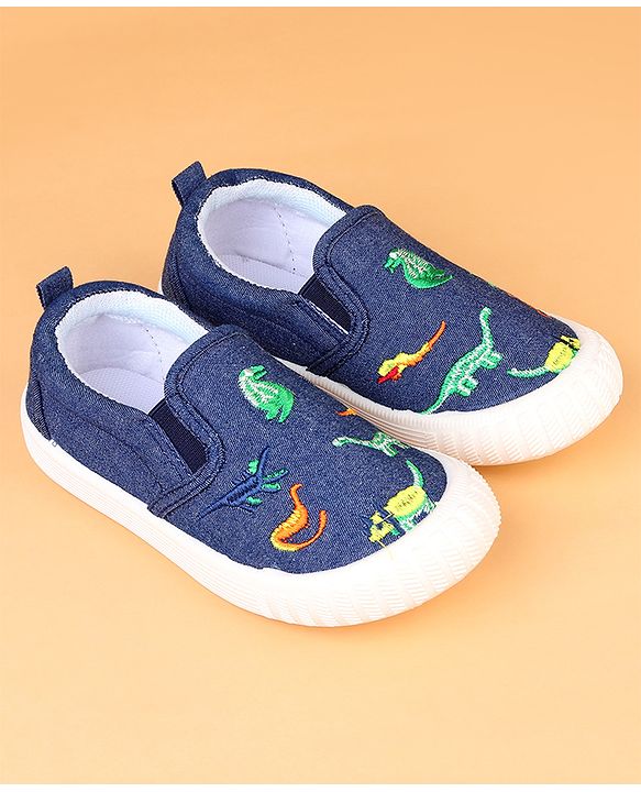 Cute Walk by Babyhug Slip On Casual Shoes With Dino Embroidery - Blue