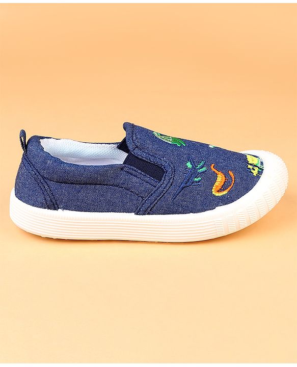 Cute Walk by Babyhug Slip On Casual Shoes With Dino Embroidery - Blue