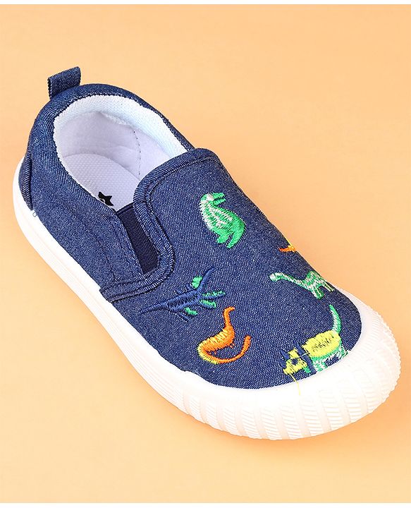 Cute Walk by Babyhug Slip On Casual Shoes With Dino Embroidery - Blue