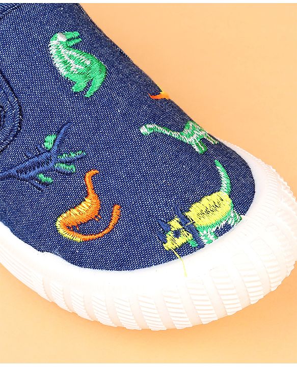 Cute Walk by Babyhug Slip On Casual Shoes With Dino Embroidery - Blue