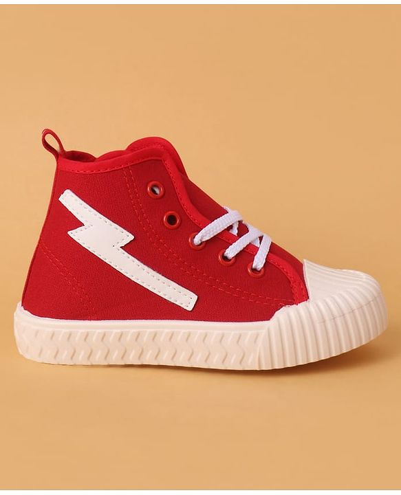 Cute Walk by Babyhug Solid Colour Casual Shoes - Red