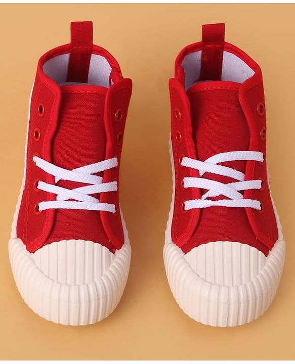 Cute Walk by Babyhug Solid Colour Casual Shoes - Red