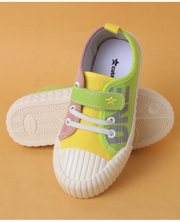 Cute Walk by Babyhug Casual Shoes With Velcro Closure - Yellow