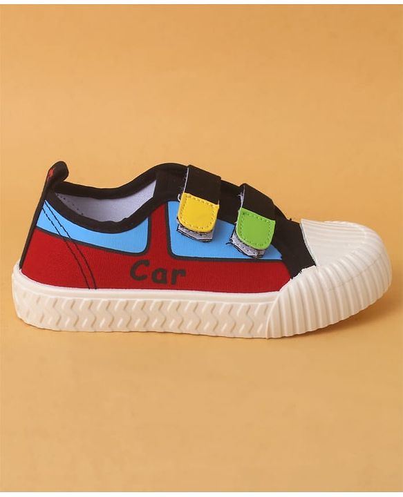 Cute Walk by Babyhug Casual Shoes with Velcro Closure And  Color Block Detailing - Black & Yellow