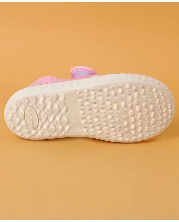 Cute Walk by Babyhug Casual Shoes with Velcro Closure And  Gamer Theme Print - Pink