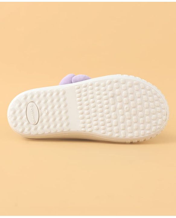 Cute Walk by Babyhug Casual Shoes with Velcro Closure & Floral Applique - Purple