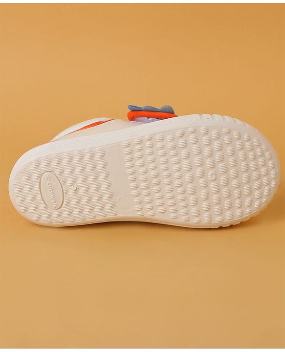 Cute Walk by Babyhug Casual Shoes with Velcro Closure & Animal Applique - Beige