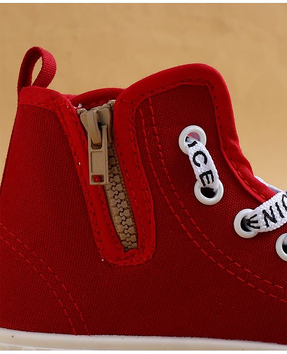 Cute Walk by Babyhug Casual Shoes with Dino Applique - Red