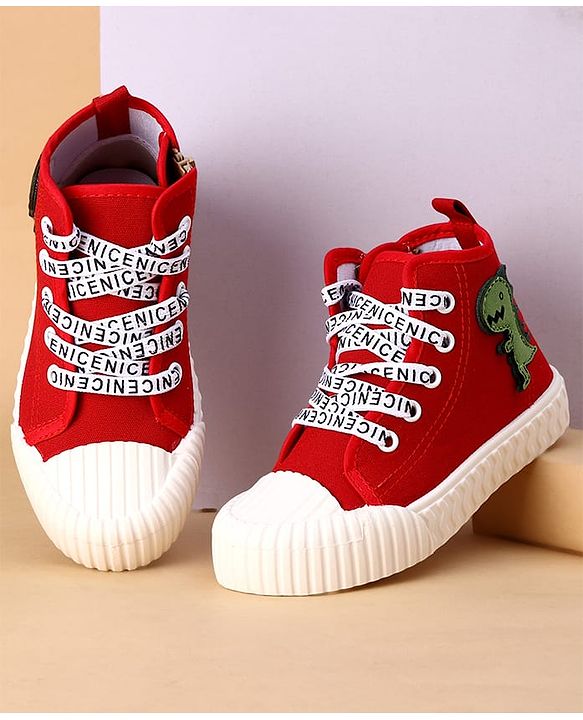 Cute Walk by Babyhug Casual Shoes with Dino Applique - Red