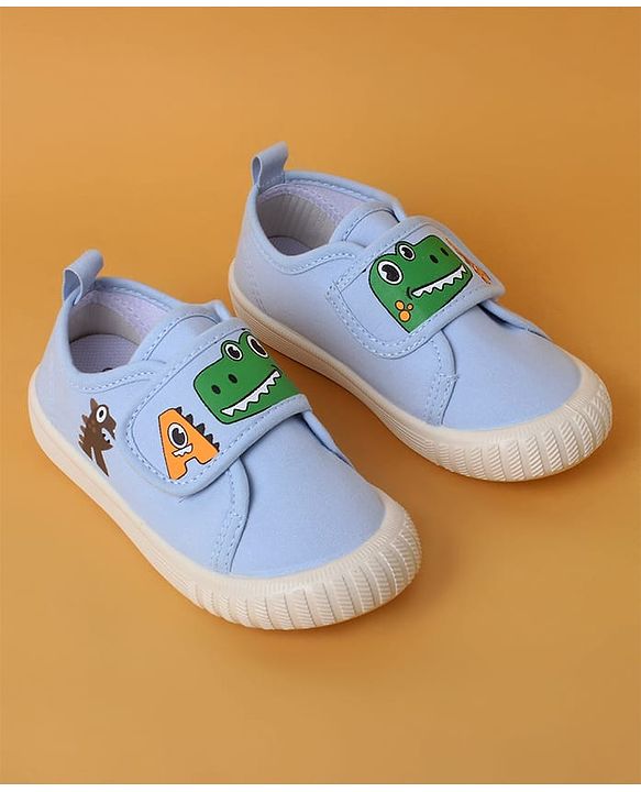Cute Walk by Babyhug Casual Shoes With Velcro Closure & Dino Print - Blue
