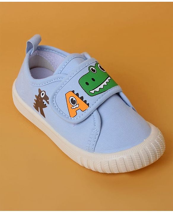 Cute Walk by Babyhug Casual Shoes With Velcro Closure & Dino Print - Blue