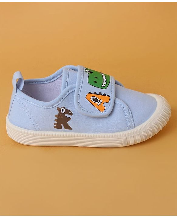 Cute Walk by Babyhug Casual Shoes With Velcro Closure & Dino Print - Blue