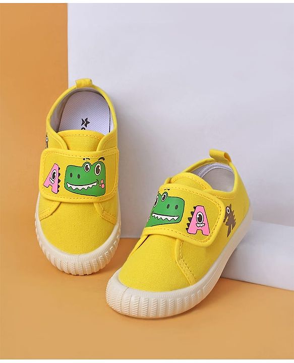 Cute Walk by Babyhug Casual Shoes With Velcro Closure & Dino Print - Blue