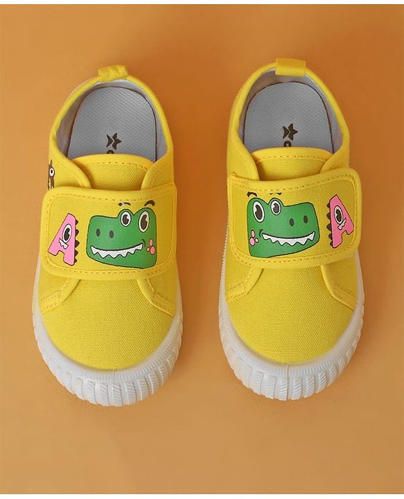 Cute Walk by Babyhug Casual Shoes With Velcro Closure & Dino Print - Blue