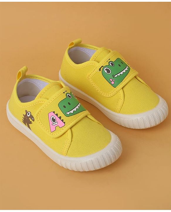Cute Walk by Babyhug Casual Shoes With Velcro Closure & Dino Print - Blue