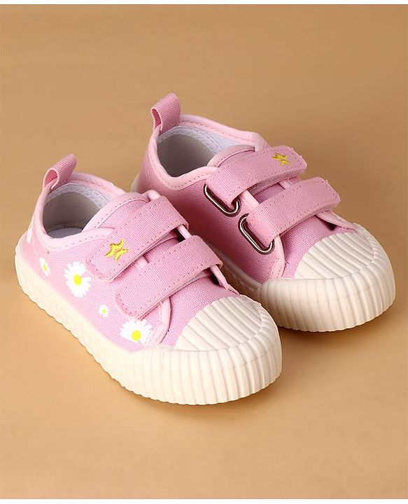Cute Walk by Babyhug Canvas Floral Printed Casual Shoes - Purple