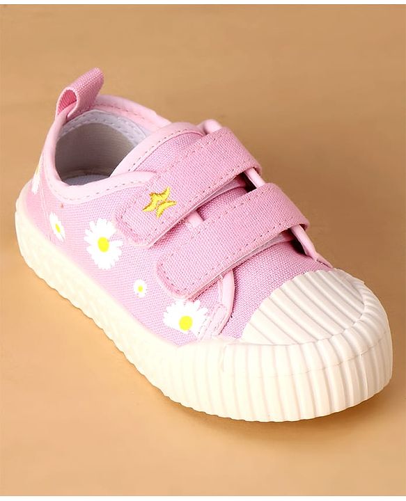 Cute Walk by Babyhug Canvas Floral Printed Casual Shoes - Purple