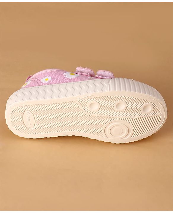 Cute Walk by Babyhug Canvas Floral Printed Casual Shoes - Purple