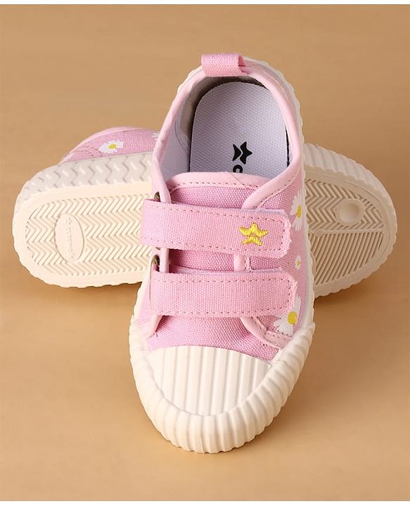 Cute Walk by Babyhug Canvas Floral Printed Casual Shoes - Purple
