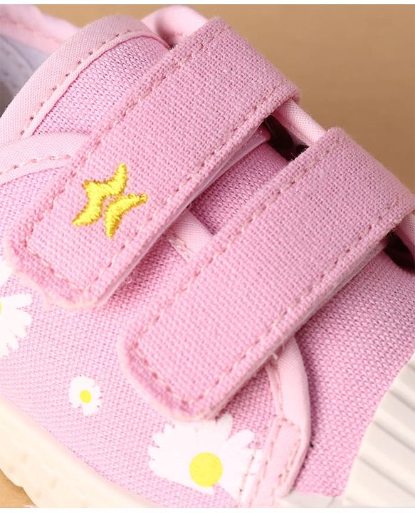 Cute Walk by Babyhug Canvas Floral Printed Casual Shoes - Purple